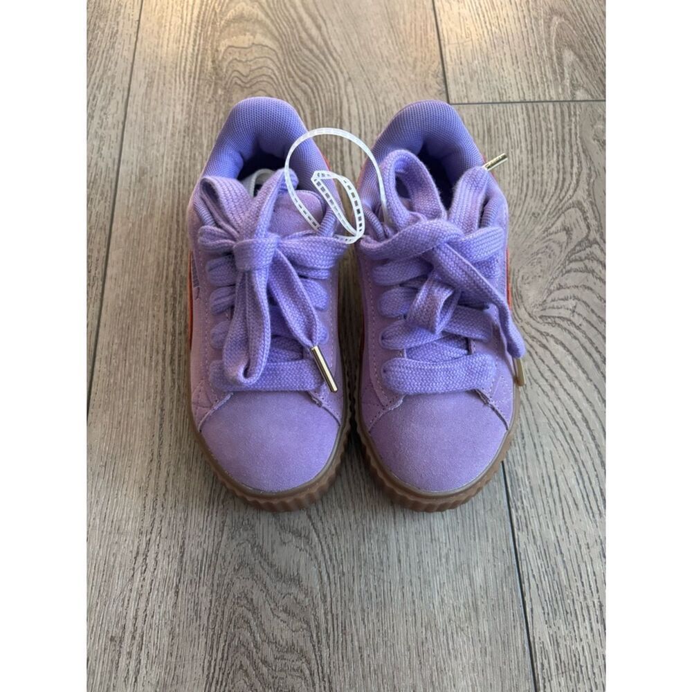 Puma x Fenty Kids Lavender Suede Lace-Up Sneakers